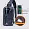 Oxford Crossbody Bag With USB Water Bottle Holder