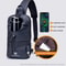 Oxford Crossbody Bag With USB Water Bottle Holder