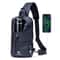 Oxford Crossbody Bag With USB Water Bottle Holder