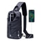 Oxford Crossbody Bag With USB Water Bottle Holder