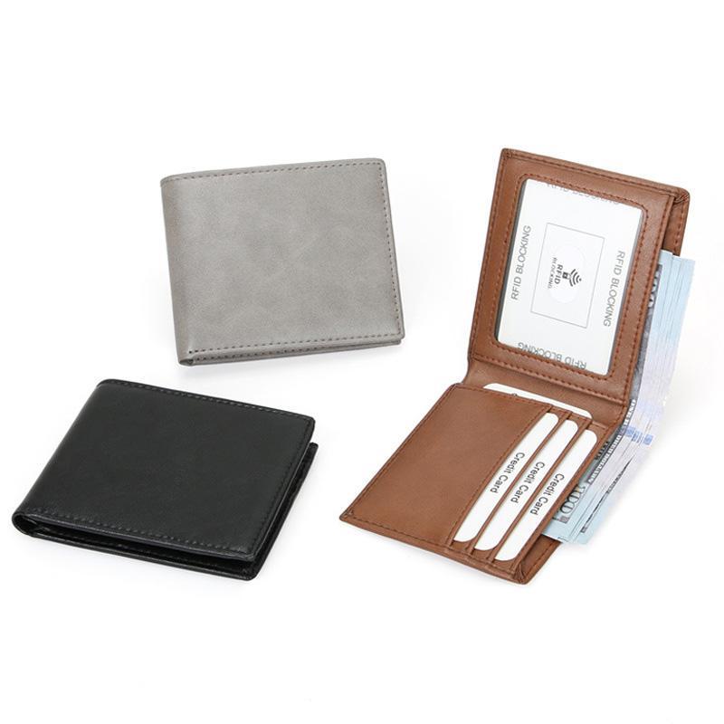 Premium RFID Anti Skimming Men Minimalist Wallet Slim Lightweight Billfold 2