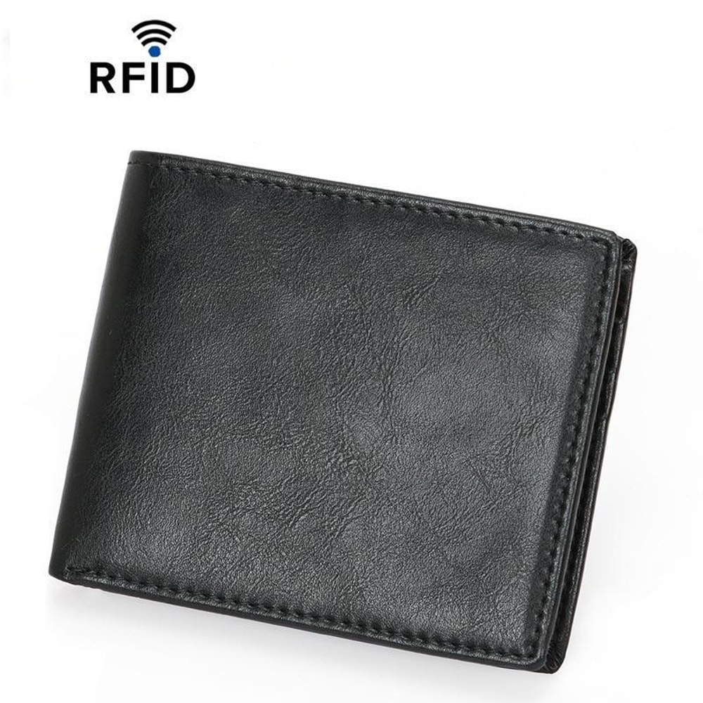 Premium RFID Anti Skimming Men Minimalist Wallet Slim Lightweight Billfold 9