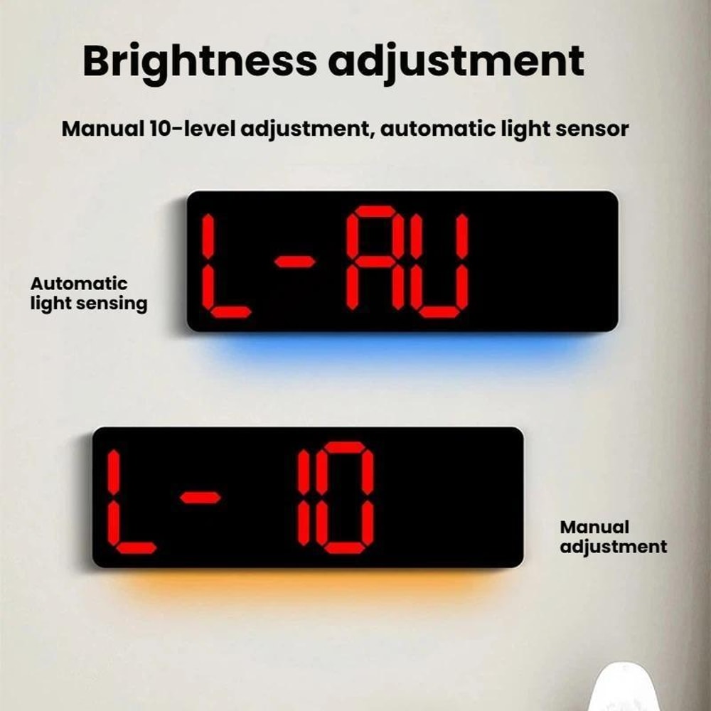 Modern LED Digital Wall Clock With Date Temperature Countdown 4