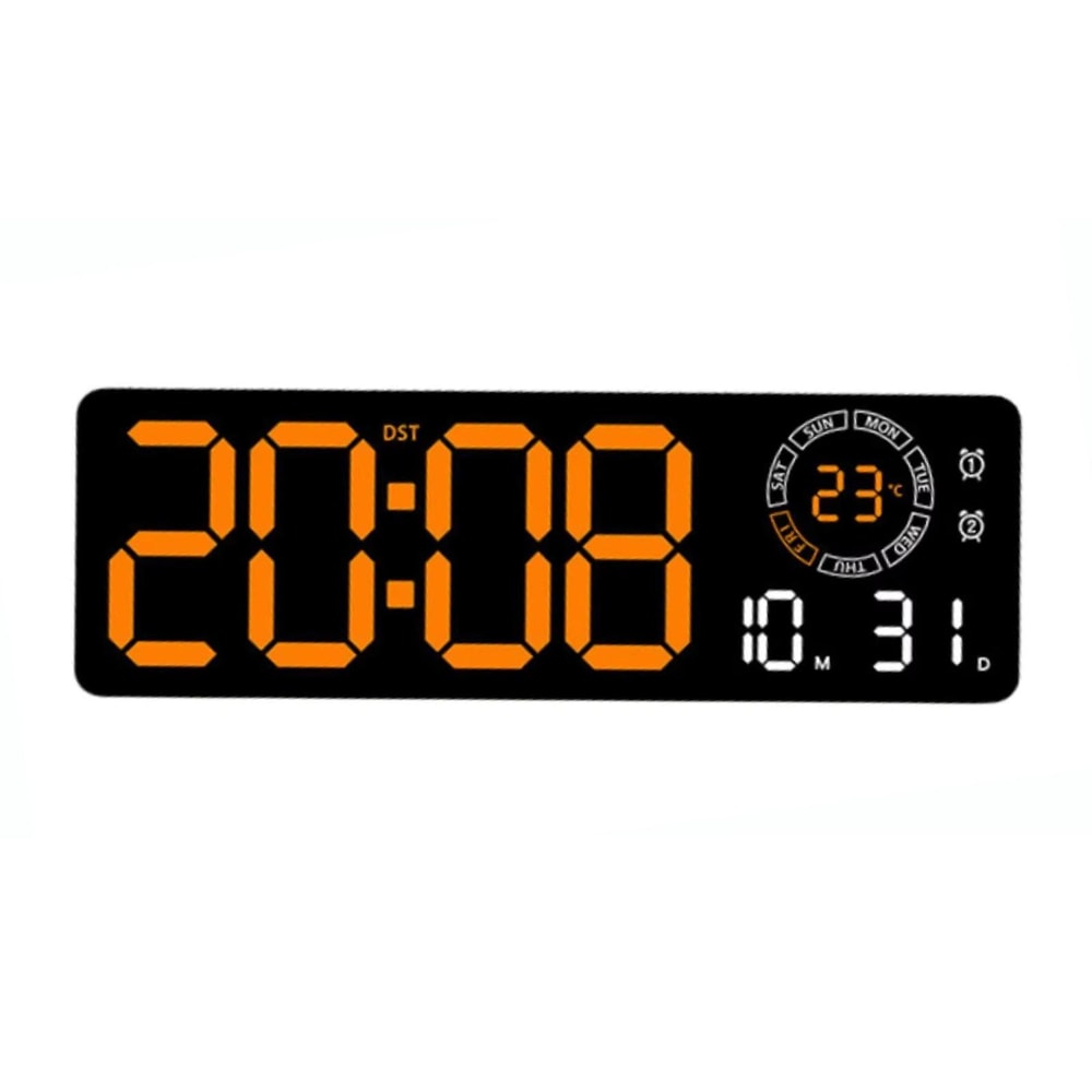 Modern LED Digital Wall Clock With Date Temperature Countdown 11