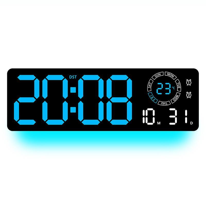 Modern LED Digital Wall Clock With Date Temperature Countdown 10