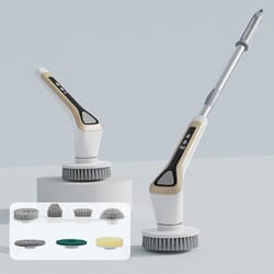 7 in 1 extendable electric cleaning brush & multi surface scrubber for home and auto