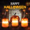 Rechargeable Halloween Pumpkin Lantern Night Light with Double-Sided LED Faces