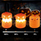 Rechargeable Halloween Pumpkin Lantern Night Light with Double-Sided LED Faces
