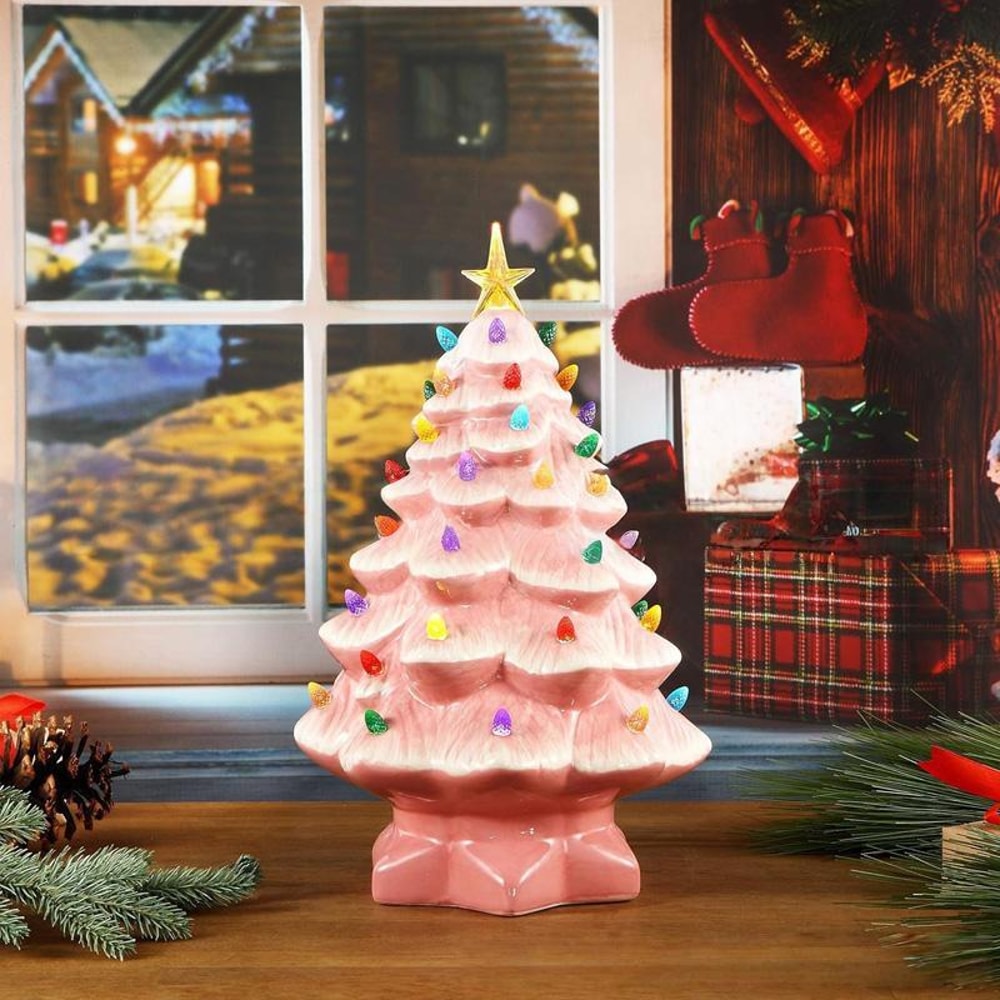 Christmas Tree Night Light Socket Ornament Warm LED Holiday Decoration 3