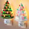 Christmas Tree Night Light Socket Ornament Warm LED Holiday Decoration 2