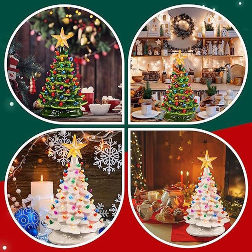 Christmas Tree Night Light Socket Ornament Warm LED Holiday Decoration 1