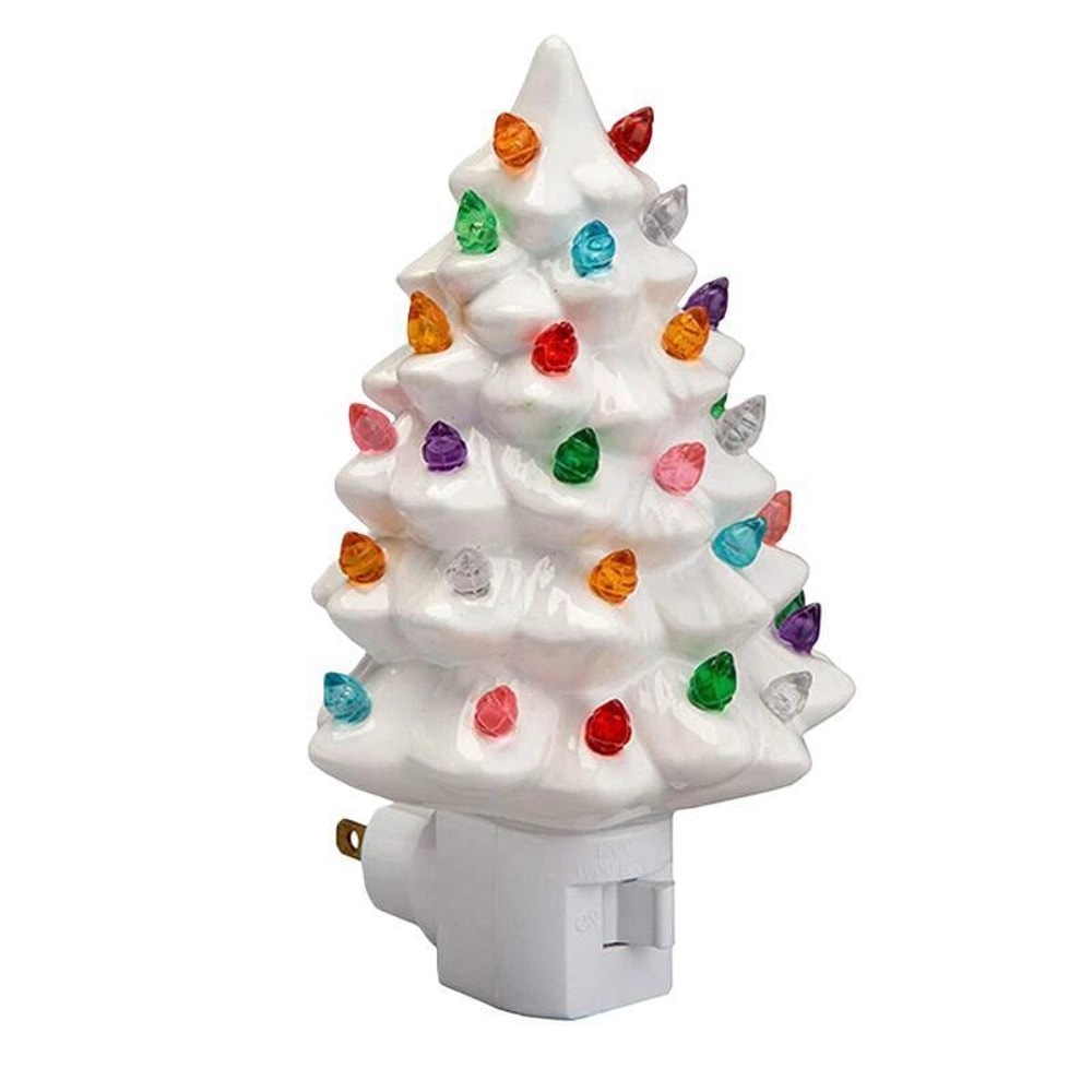 Christmas Tree Night Light Socket Ornament Warm LED Holiday Decoration 4