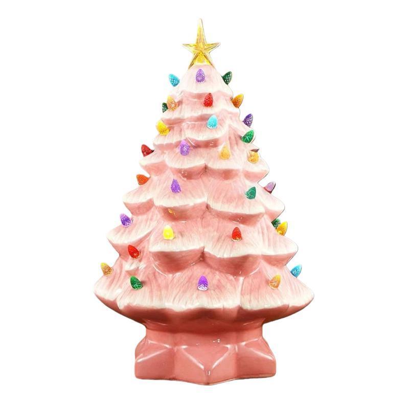 Christmas Tree Night Light Socket Ornament Warm LED Holiday Decoration