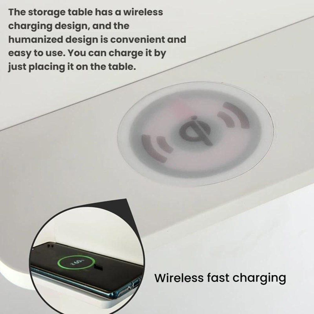 LED Bedside Wall Reading Light With Wireless Charger USB Port 4