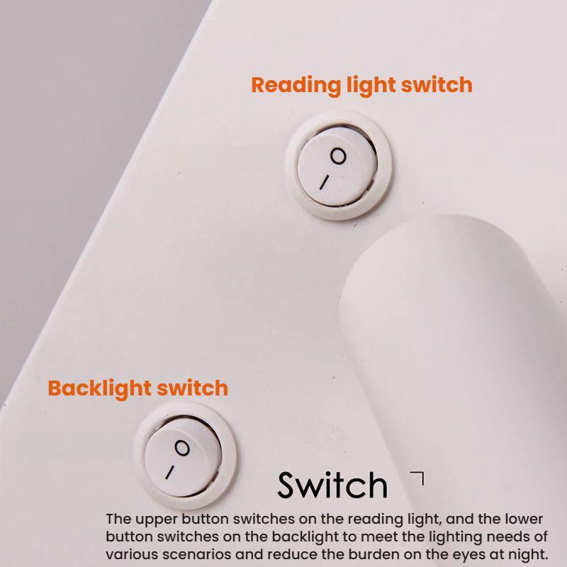 LED Bedside Wall Reading Light With Wireless Charger USB Port 5