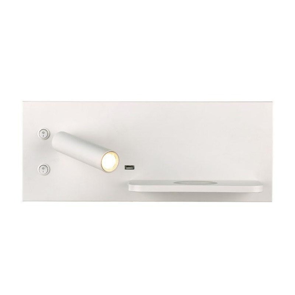 LED Bedside Wall Reading Light With Wireless Charger USB Port 11