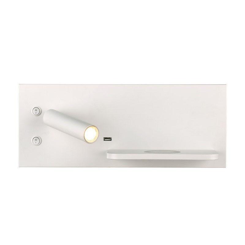 LED Bedside Wall Reading Light With Wireless Charger USB Port 11