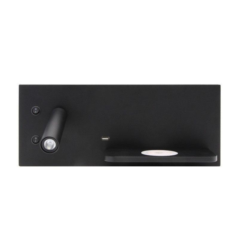 LED Bedside Wall Reading Light With Wireless Charger USB Port 10