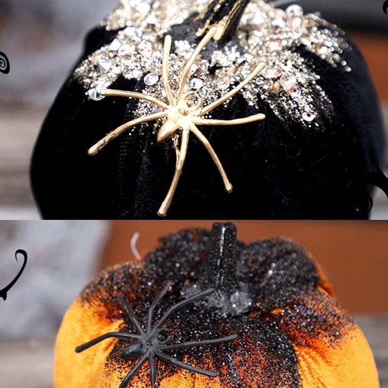 Spider Pumpkin Halloween Decoration Doll For Spooky Home Party Decor 2