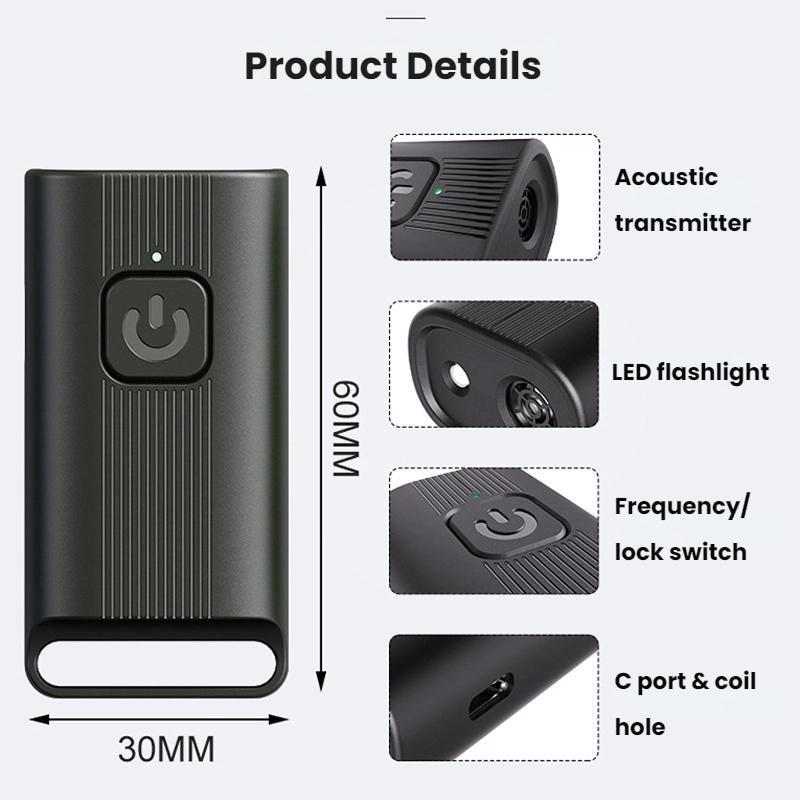 Ultrasonic Dog Repeller & Anti Bark Training Device with Strobe Light