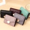 Stone Pattern RFID Card Holder Wallet For Women Compact Leather Card Organizer 0