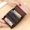 Stone Pattern RFID Card Holder Wallet For Women Compact Leather Card Organizer 2
