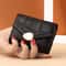 Stone Pattern RFID Card Holder Wallet For Women Compact Leather Card Organizer 7