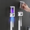 UV Toothbrush Sanitizer & Cup Holder Wall Mount Rechargeable Sterilizer