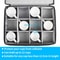 12 Compartment Coffee Mug Storage Box with Clear Window Lid and Protective Dividers