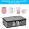 12 Compartment Coffee Mug Storage Box with Clear Window Lid and Protective Dividers