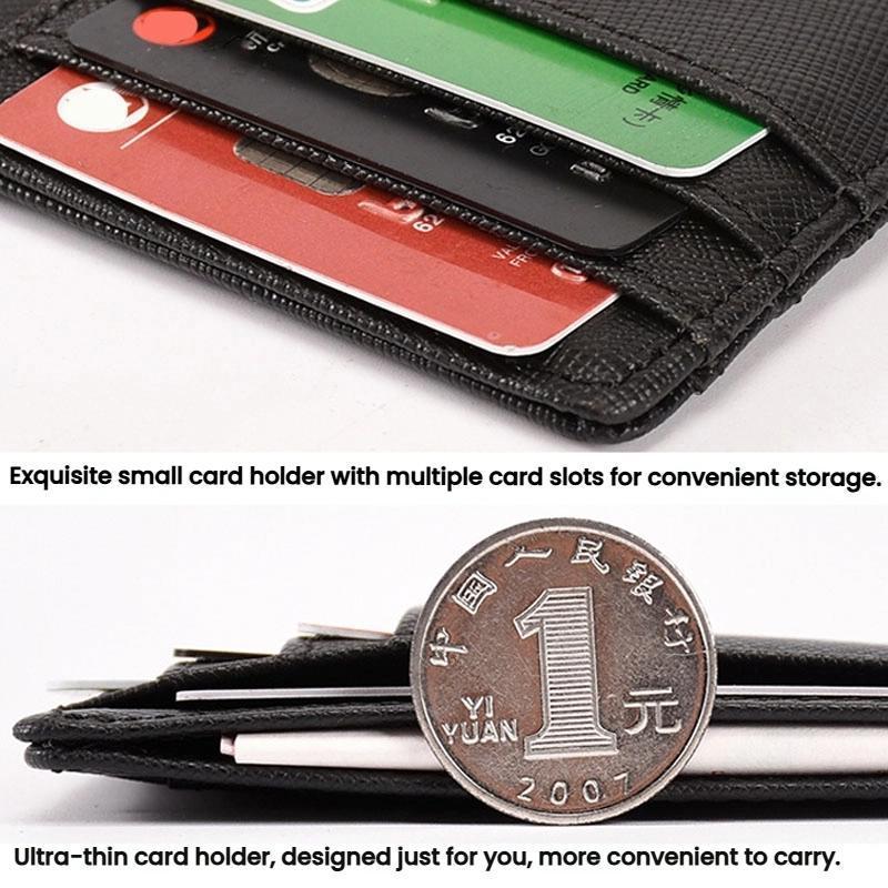 RFID Leather Card Holder Wallet With Coin Pocket 4