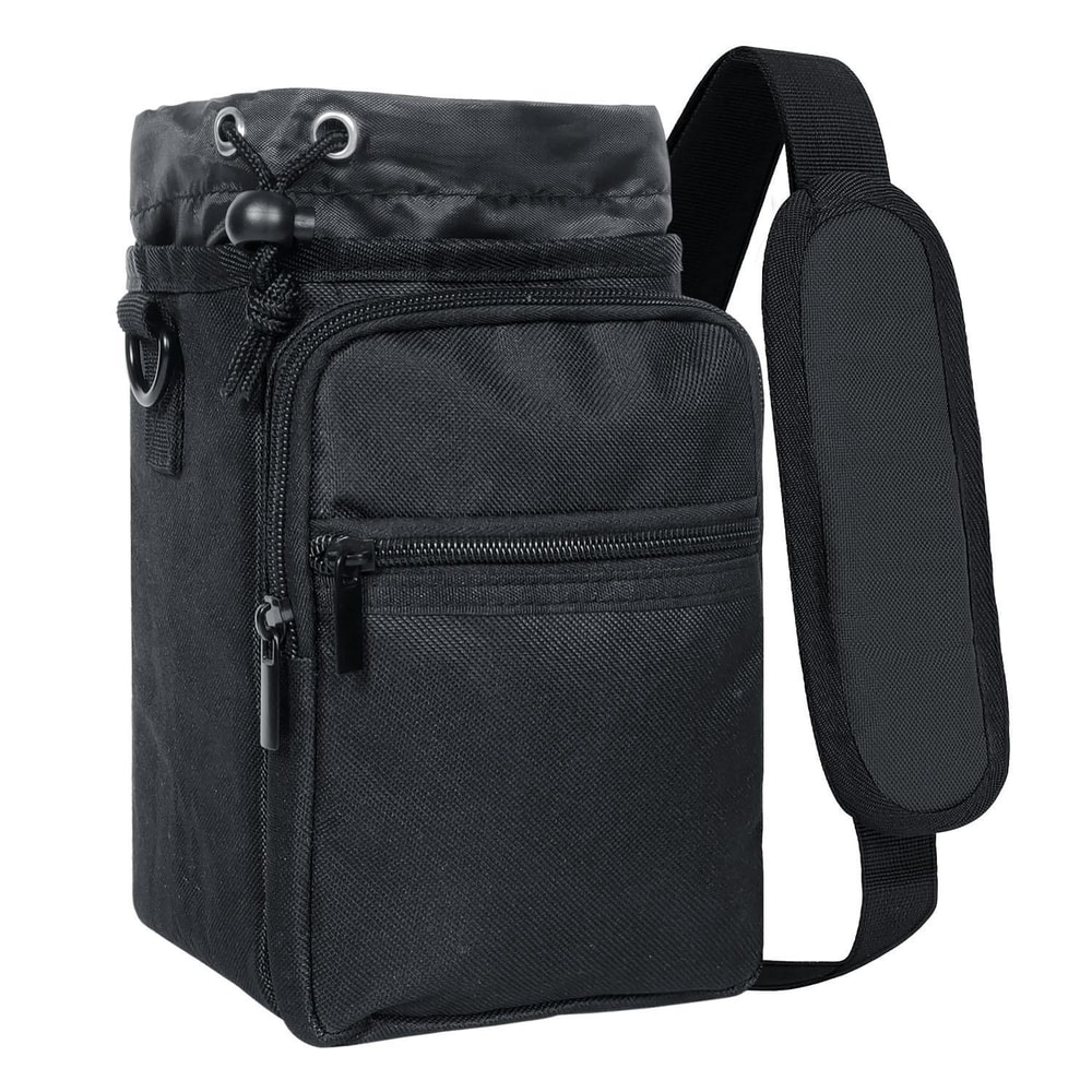 Insulated Water Bottle Carrier Bag with Phone Pocket for Travel, Hiking & Outdoor Adventures
