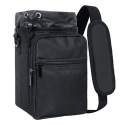 insulated water bottle carrier bag with phone pocket for travel, hiking & outdoor adventures