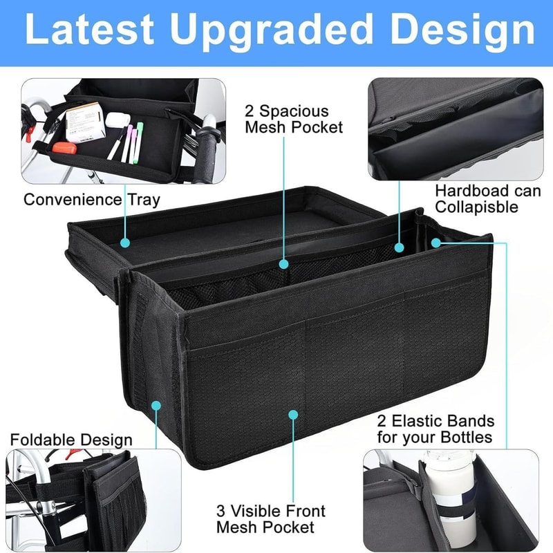 Waterproof Walker Storage Bag Organizer with Large Capacity Pockets