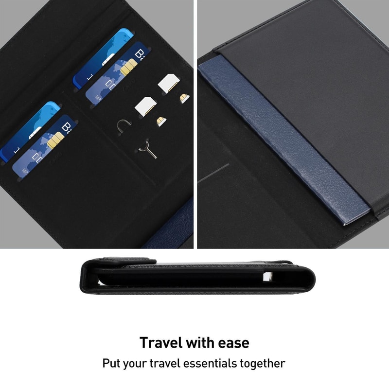 RFID Travel Passport Wallet With Lanyard Document Organizer 8