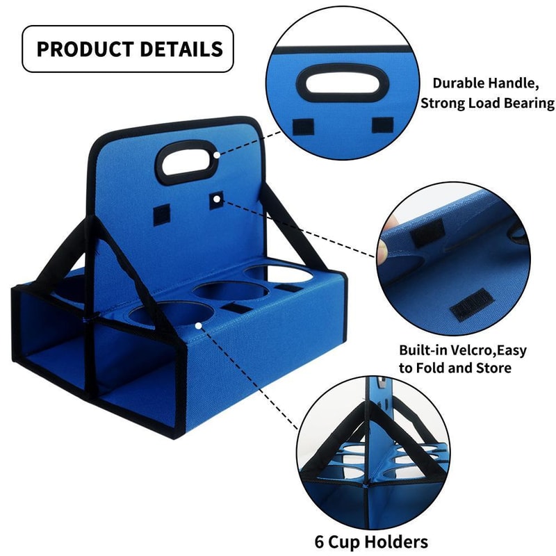 Portable Insulated Drink Carrier Bag Foldable Coffee Cup Holder For Takeout Delivery 5