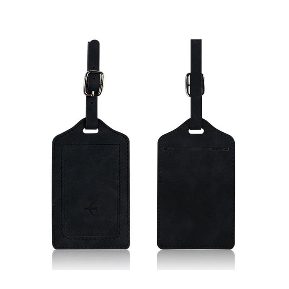 PU Leather Luggage Tag Boarding Pass Holder Set 4