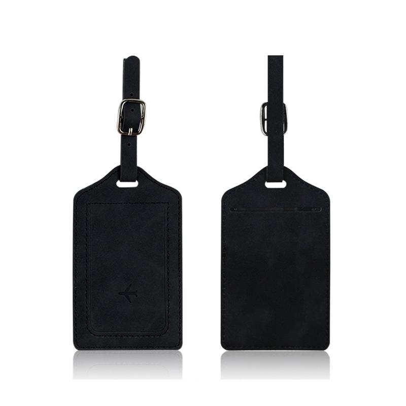 PU Leather Luggage Tag Boarding Pass Holder Set 4