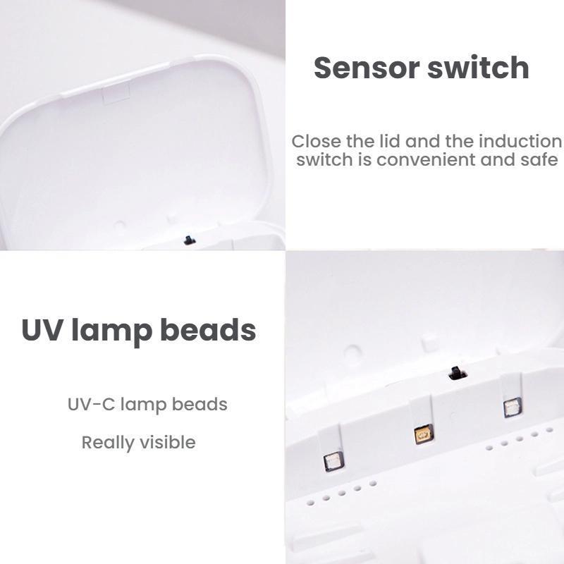 Smart UV Toothbrush Sanitizer Wall Mounted Holder With Sterilization Case 2