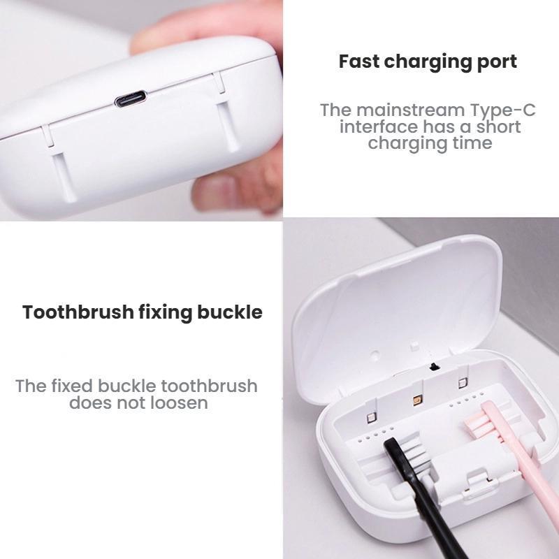 Smart UV Toothbrush Sanitizer Wall Mounted Holder With Sterilization Case 3