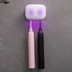 smart uv toothbrush sanitizer wall mounted holder with sterilization case
