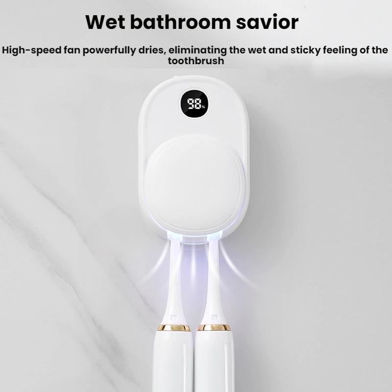 Smart UV Toothbrush Sterilizer Air Dryer Wall Mount Holder 7