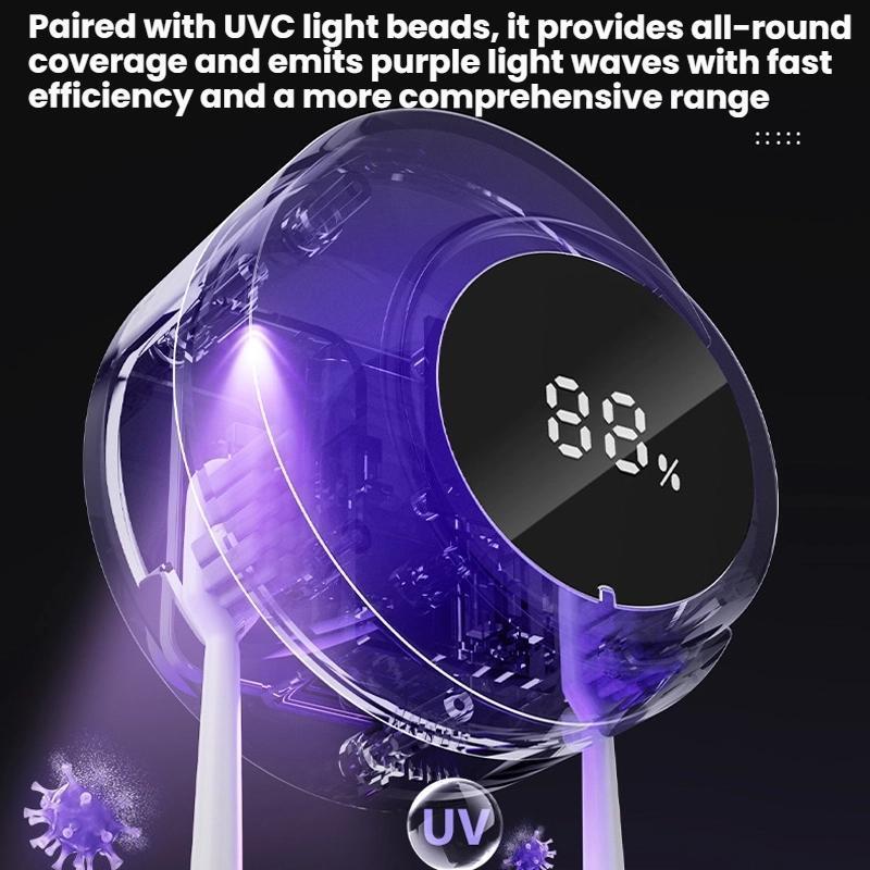 UV Toothbrush Sanitizer Wall Mounted Smart Holder 6