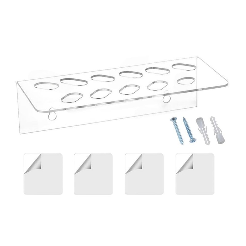 Acrylic Barber Scissor Organizer Wall Mount With 11 Tool Slots 1