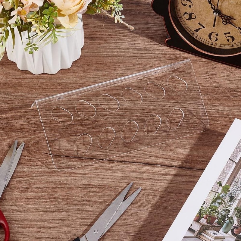 Acrylic Barber Scissor Organizer Wall Mount With 11 Tool Slots 5