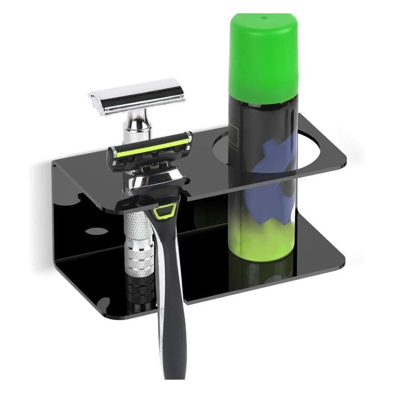 Wall Mounted Razor Holder Acrylic Bathroom Organizer 3