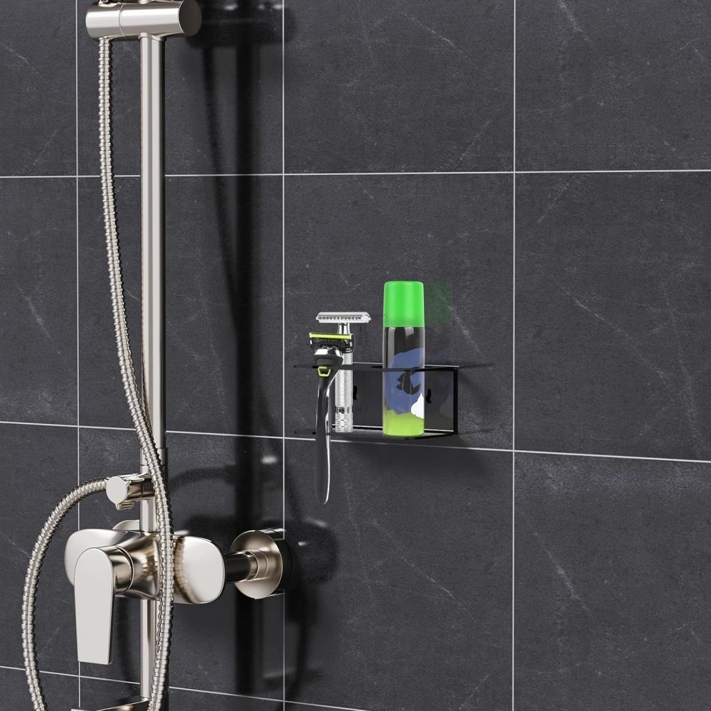 Wall Mounted Razor Holder Acrylic Bathroom Organizer 4