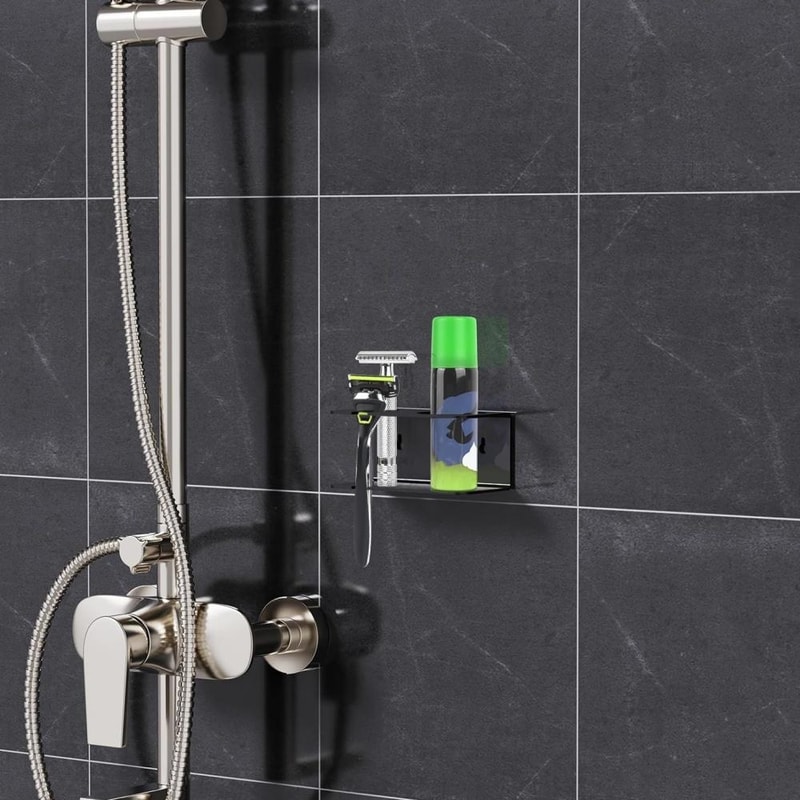 Wall Mounted Razor Holder Acrylic Bathroom Organizer 4