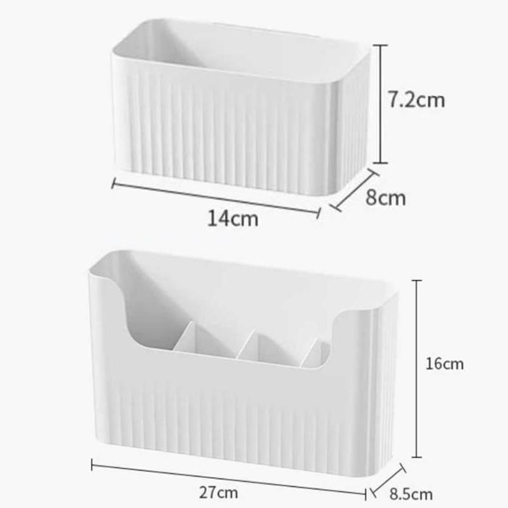 Kitchen Cabinet Door Cling Film Organizer Wall Mounted Storage Shelf 2