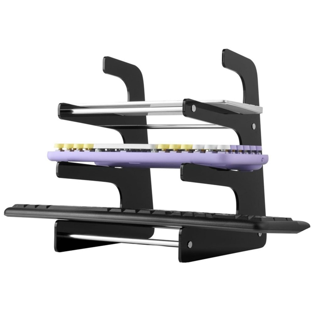 3Tier Keyboard Display Stand Clear Acrylic Mechanical Keyboard Storage Rack 1